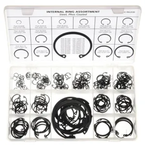 APPROVED VENDOR RCI37300STPA Internal Retaining Ring Assortment 25 Sizes, 243 Pieces | AE9PPM 6LD30