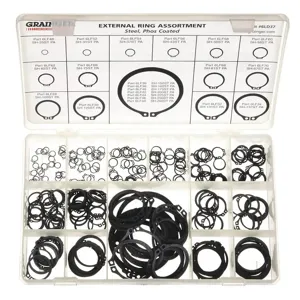 APPROVED VENDOR RCX25262STPA Ext Retain Ring Assortment 21 Szs, 273 Pieces | AE9PPR 6LD37