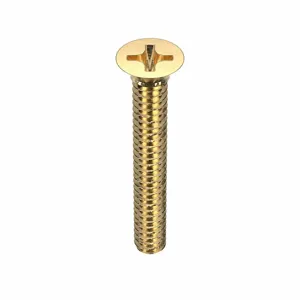 APPROVED VENDOR U48300.013.0100 Machine Screw Flat Steel 6-32 X 1 L, 100PK | AB9RLC 2EY17