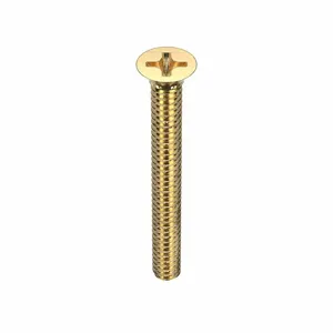 APPROVED VENDOR U48300.013.0125 Machine Screw Flat 6-32 X 1 1/4 L, 100PK | AB9RLE 2EY20