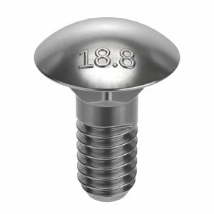 APPROVED VENDOR U51500.025.0062 Carriage Bolt Stainless Steel 1/4-20 X 5/8L, 100PK | AB3TBH 1VB79