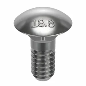 APPROVED VENDOR U51500.025.0050 Carriage Bolt Stainless Steel 1/4-20 X 1/2L, 100PK | AB3TBG 1VB78