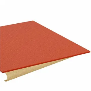 APPROVED VENDOR ZUSASSR-F-214 Silicone Sheet, Standard, 12 x 12 Inch Size, 3/8 Inch Thick, Red, 1-Sided Adhesive, Firm | CN2RVC 7404L-0375X1211 / 39G062