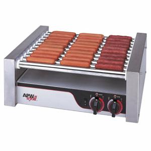 APW WYOTT HRS – 31 Flat Hot Dog Roller Grill, bis zu 30 Hot Dogs, 19 1/2 Zoll Kochflächenbreite, Chrom | CR3WAM 6FGU0