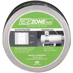 AQUASOL WELDING EZ-ZT 4.0 Aluminium Adhesive Tape, Width 4 Inch, Length 75 Feet | AA8DXX 18C572