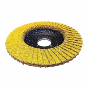 ARC ABRASIVES 71-10823FXLW Flap Disc, Type 29, 4 1/2 Inch x 7/8 Inch, Ceramic, 36 Grit, Fiberglass Bk, Std Density | CN8QEH 45GF86