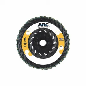 ARC ABRASIVES 71-10916AP Flap Disc, Type 29, 4 1/2 Inch x 5/8 11, Ceramic, 80 Grit, Nylon Bk, Std Density | CN8QFW 45GF71