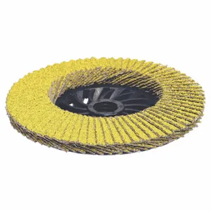 ARC ABRASIVES 71-10915HE Flap Disc, Type 29, 4 1/2 Inch x 5/8 11, Ceramic, 60 Grit, Nylon Bk, Std Density | CN8QEA 45GF69