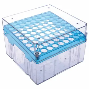 ARGOS TECHNOLOGIES 04200-05 Magnetic Cryo-Boxes, Polycarbonate, Blue, 3.75 Inch Overall Height | CE9XXQ 55NV76