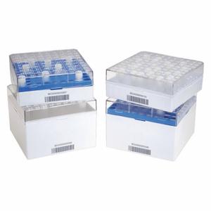 ARGOS TECHNOLOGIES CRY71 Kryogenfläschchen 2D-Box, Polycarbonat, durchscheinend mit blauem Gitter, 2 Zoll Gesamthöhe | CN8RBN 48WF97