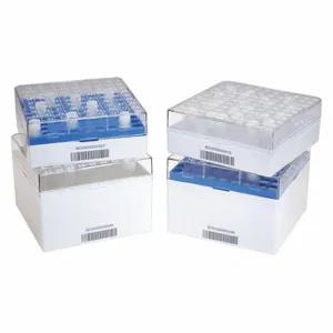 ARGOS TECHNOLOGIES CRY71 Cryogenic Vial 2D Box, Polycarbonate, Translucent With Blue Grid, 2 Inch Overall Ht | CN8RBN 48WF97