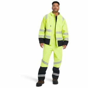 ARIAT 10041788 Hi-Vis Hooded Waterproof Jacket, Yellow | CN8RQN 800HA5