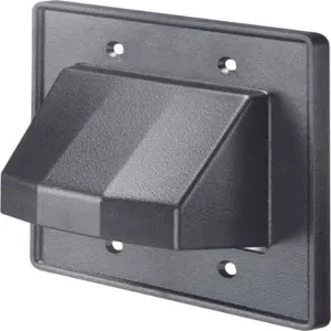 ARLINGTON INDUSTRIES CE2BL Cable Entrance Plate, 4.625 x 4.562 Inch Size, Plastic | BK3CQM