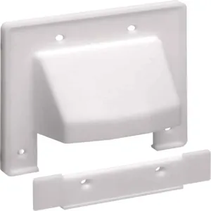 ARLINGTON INDUSTRIES CER2 Cable Entrance Plate, 4.625 x 4.562 Inch Size, Plastic | BK3CRG