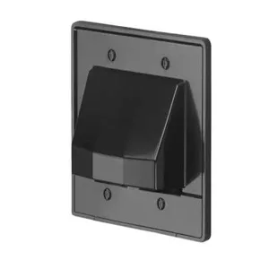 ARLINGTON INDUSTRIES CER2BL Cable Entrance Plate, 4.625 x 4.562 Inch Size, Plastic | BK3CRF