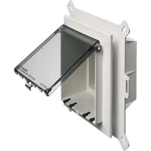 ARLINGTON INDUSTRIES DBLVS2W Keypad Enclosure Box, 7.159 x 6.888 Inch Size, Plastic | BK3CUT