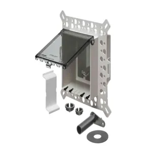 ARLINGTON INDUSTRIES DBVM2C Enclosure Box, Two-Gang, 9.058 x 8.992 Inch Size, Plastic | BK3CVW