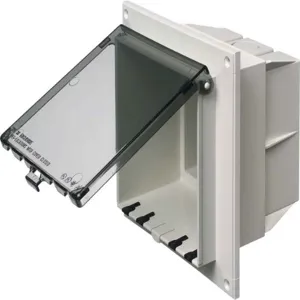 ARLINGTON INDUSTRIES DBVR2C Enclosure Box, Two-Gang, 7.159 x 6.888 Inch Size, Plastic | BK3CWX