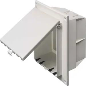 ARLINGTON INDUSTRIES DBVR2WGC Enclosure Box, Two-Gang, 7.159 x 6.888 Inch Size, Plastic | CD6WYV