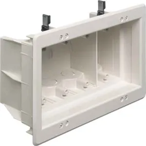 ARLINGTON INDUSTRIES DVFR4W Recessed InBox, 9.742 x 6.818 Inch Size, Plastic | BK3CZB