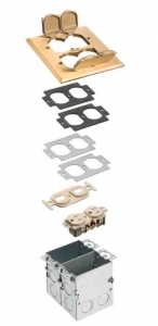 ARLINGTON INDUSTRIES FLB5552MB Floor Box Kit, 5.018 x 5.018 Inch Size, Plastic | BK3DHP