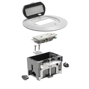 ARLINGTON INDUSTRIES FLBAFR101W Adjustable Floor Box, 5.75 x 5.75 Inch Size, Plastic | CD6WUP