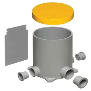 ARLINGTON INDUSTRIES FLBC4500 Round Floor Box, 5.95 x 6.156 Inch Size, Plastic | BK3DKD