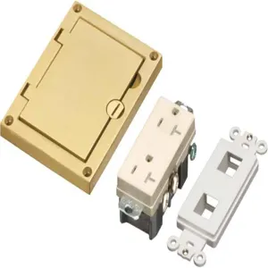 ARLINGTON INDUSTRIES FLBC8501MB Floor Box Cover Kit, With Flip Lid Cover, 4.26 x 3.26 Inch Size, Brass | CD6WRP