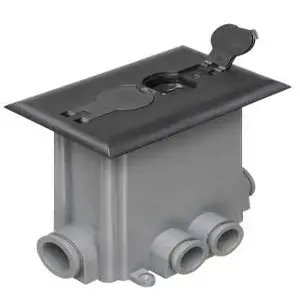 ARLINGTON INDUSTRIES FLBCF101BL Floor Box, With Mud Cover, 6.022 x 4.152 Inch Size, Plastic | BK3DLB