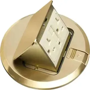 ARLINGTON INDUSTRIES FLBT6620GMB Trapdoor Cover Kit, 5.866 x 5.866 Inch Size, Brass | BK3DMR