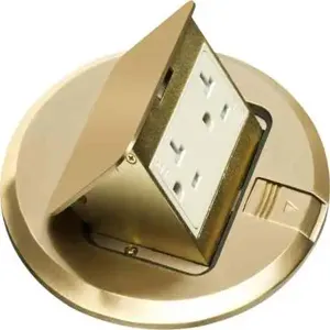 ARLINGTON INDUSTRIES FLBT6620MB Trapdoor Cover Kit, 5.866 x 5.866 Inch Size, Brass | BK3DMZ