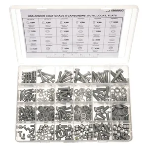 ARMOR COAT UST900003 Hex Cap Screw Assortment, 24 Size, 400 Pieces | AE3JAA 5DKD2