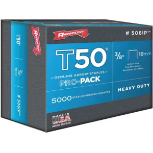 ARROW FASTENER 506IP Staples T50 3/8 x 3/8 Inch Length - Pack Of 5000 | AE4HWE 5KPV9