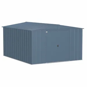 ARROW FASTENER CLG1012BG Shed, 123.3 Inch x 145.8 Inch x 75.9 Inch Size, 674 Cu ft Capacity, Blue Gray | CN8WBH 783W64