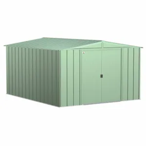 ARROW FASTENER CLG1012SG Shed, 123.3 Inch x 145.8 Inch x 75.9 Inch Size, 674 Cu ft Capacity, Sage Green | CN8WBL 783W87