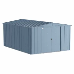 ARROW FASTENER CLG1014BG Shed, 123.3 Inch x 162.8 Inch x 75.9 Inch Size, 755 Cu ft Capacity, Blue Gray | CN8WBQ 783W67