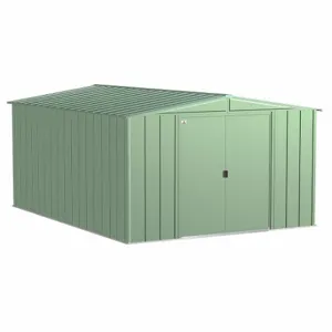 ARROW FASTENER CLG1014SG Shed, 123.3 Inch x 162.8 Inch x 75.9 Inch Size, 755 Cu ft Capacity, Sage Green | CN8WBT 783W39