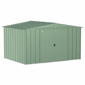 ARROW FASTENER CLG108SG Shed, 123.3 Inch x 95.3 Inch x 75.9 Inch Size, 432 Cu ft Capacity, Sage Green | CN8WBX 783W65