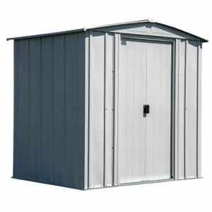 ARROW FASTENER CLG65FG Shed, 76.3 Inch x 59.5 Inch x 72.9 Inch Size, 153 Cu ft Capacity, Flute Gray | CN8WCK 783W84