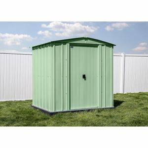 ARROW FASTENER CLG65SG Shed, 76.3 Inch x 59.5 Inch x 72.9 Inch Size, 153 Cu ft Capacity, Sage Green | CN8WCL 783W93
