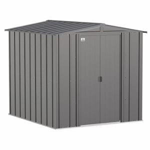 ARROW FASTENER CLG67CC Shed, 76.3 Inch x 83.5 Inch x 72.9 Inch Size, 221 Cu ft Capacity, Charcoal | CN8WCM 783W78
