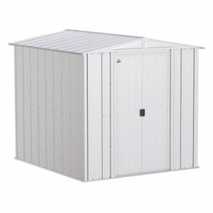ARROW FASTENER CLG67FG Shed, 76.3 Inch x 83.5 Inch x 72.9 Inch Size, 221 Cu ft Capacity, Flute Gray | CN8WCN 783W69