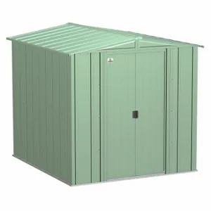 ARROW FASTENER CLG67SG Shed, 76.3 Inch x 83.5 Inch x 72.9 Inch Size, 221 Cu ft Capacity, Sage Green | CN8WDC 783W68