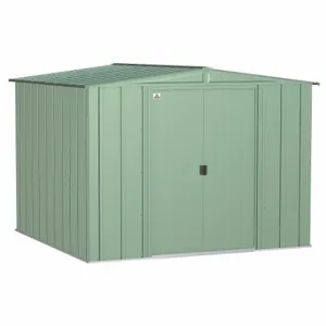 ARROW FASTENER CLG88SG Shed, 99.8 Inch x 95.3 Inch x 72.9 Inch Size, 338 Cu ft Capacity, Sage Green | CN8WDE 783W80