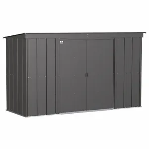 ARROW FASTENER CLP104CC Shed, 123.5 Inch x 47 Inch x 70.8 Inch Size, 197 Cu ft Capacity, Charcoal | CN8WCD 783W88