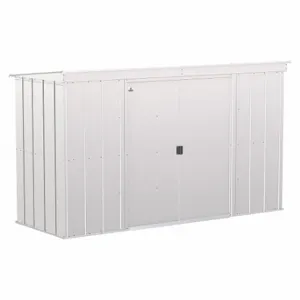 ARROW FASTENER CLP104FG Shed, 123.5 Inch x 47 Inch x 70.8 Inch Size, 197 Cu ft Capacity, Flute Gray | CN8WCE 783W44