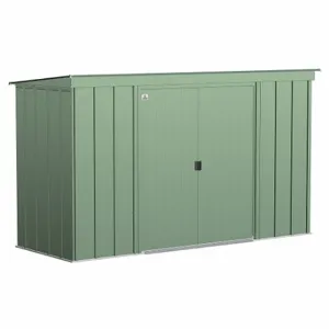 ARROW FASTENER CLP104SG Shed, 123.5 Inch x 47 Inch x 70.8 Inch Size, 197 Cu ft Capacity, Sage Green | CN8WCF 783W62