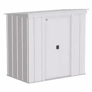 ARROW FASTENER CLP64FG Shed, 76.5 Inch x 47 Inch x 70.8 Inch Size, 118 Cu ft Capacity, Flute Gray | CN8WCR 783W82