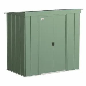 ARROW FASTENER CLP64SG Shed, 76.5 Inch x 47 Inch x 70.8 Inch Size, 118 Cu ft Capacity, Sage Green | CN8WCT 783W81