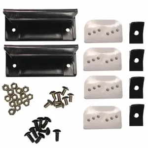 ARROW FASTENER DK100-A Door Kit, 1 1/2 Inch X 3 3/4 Inch X 1 1/4 Inch, Black, Shed Door Maint, Plastic | CN8WER 783W29